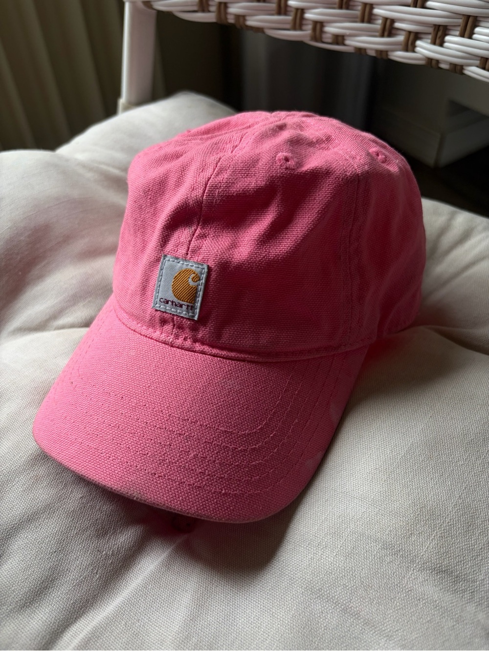 Carhartt Baby Infant Pink Canvas Cotton Baseball Cap Hat Stretch